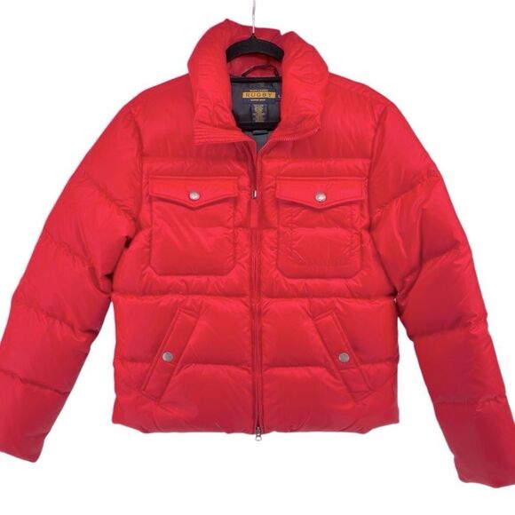 Ralph Lauren RUGBY Red RLFC Down Feather Puffer Coat Jacket Women’s Large